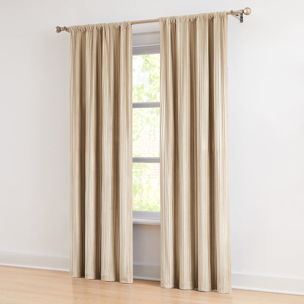 Lush Décor Glam Pleated Velvet Light Filtering Window Curtain Panels