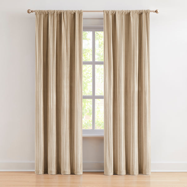 lush décor Glam Pleated Velvet Light Filtering Window Curtain Panels