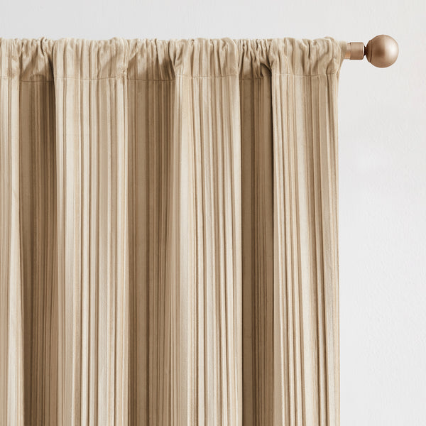 Lush Décor Glam Pleated Velvet Light Filtering Window Curtain Panels