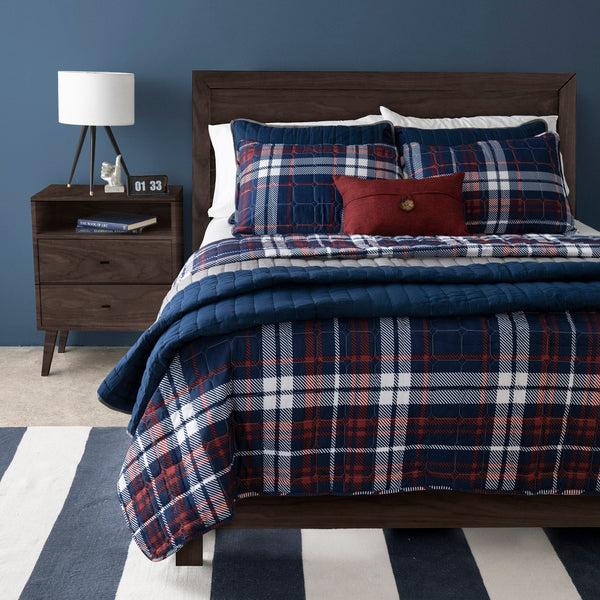 Lush Décor Grayson Farmhouse Plaid Reversible Quilt Set