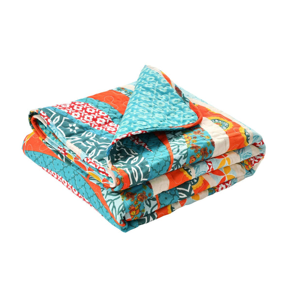 Lush Décor Hailey Watercolor Wave Reversible Cotton Throw