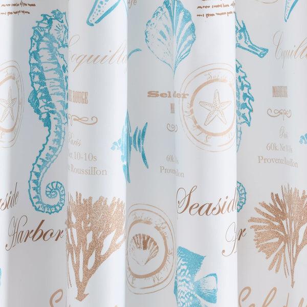 Lush Décor Harbor Life Light Filtering Window Curtain Panel Set