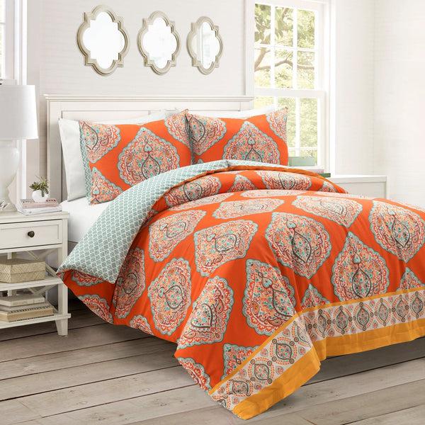 lush décor Harley Reversible Cotton Duvet Cover 3 Piece Set