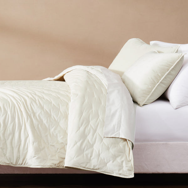 Lush Décor Haven Velvet Embroidered Stitch Cozy Super Soft Quilt 3 Piece Set