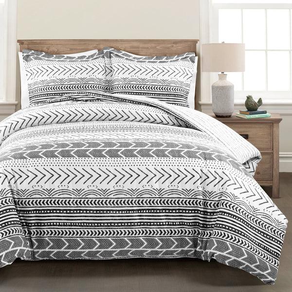 Lush Décor Hygge Geo Reversible Cotton Duvet Cover 3 Piece Set