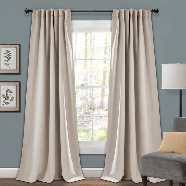 Lush Décor Insulated Back Tab Blackout Curtain Panel Set