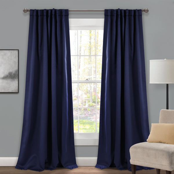 Lush Décor Insulated Back Tab Blackout Curtain Panel Set