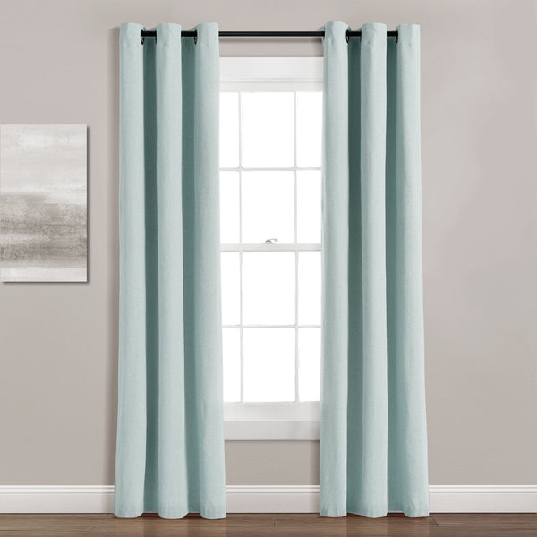 Lush Décor Insulated Grommet Blackout Faux Linen Window Curtain Panel