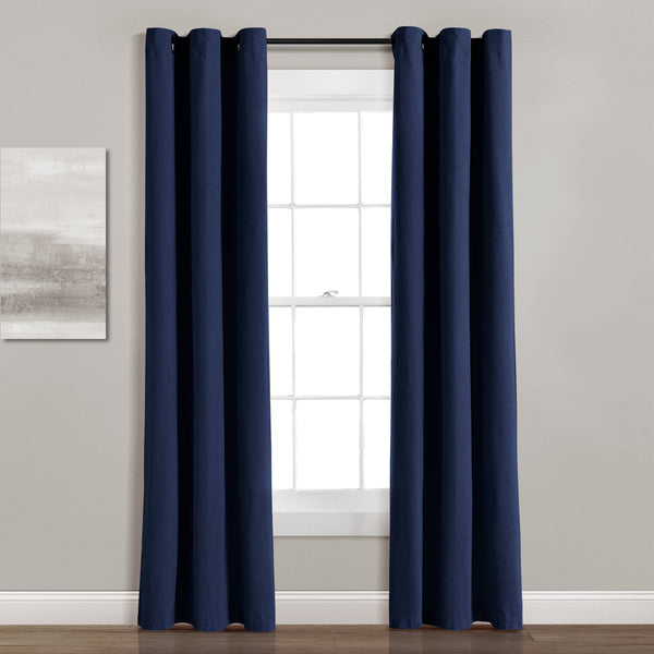 lush décor Insulated Grommet Blackout Faux Linen Window Curtain Panel
