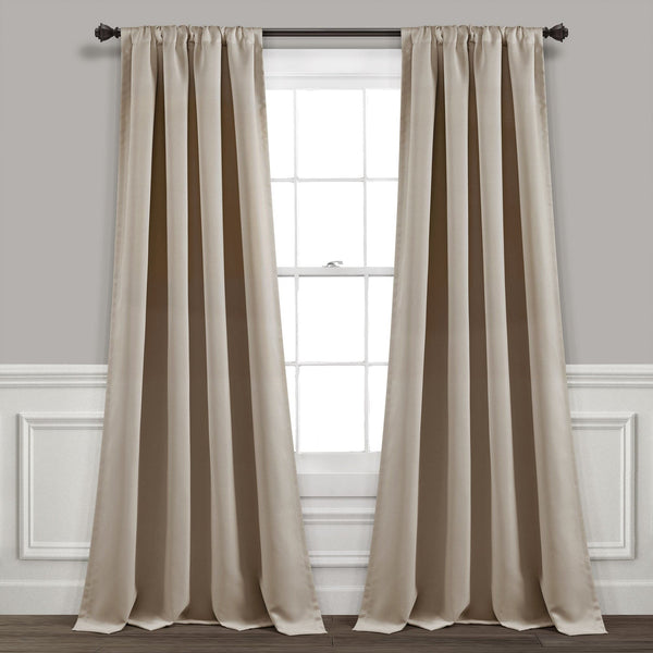 Lush Décor Insulated Rod Pocket Blackout Curtain Panel Set