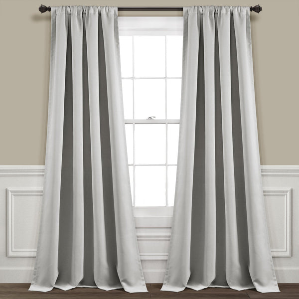 Lush Décor Insulated Rod Pocket Blackout Curtain Panel Set