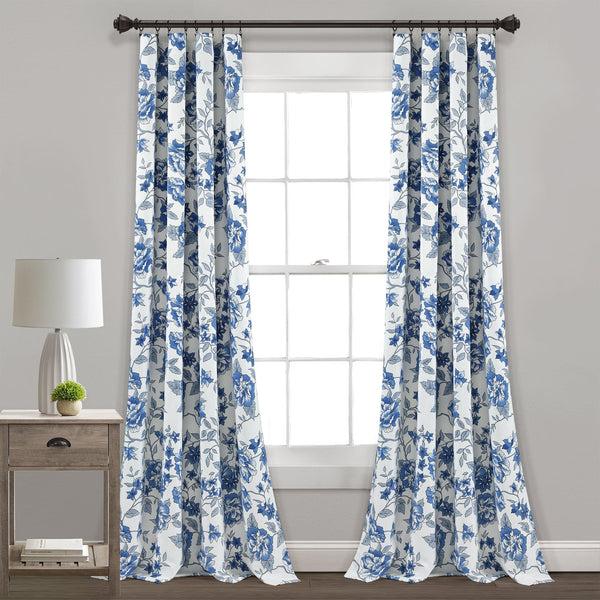 Lush Décor Ivana Floral Light Filtering Window Curtain Panel Set