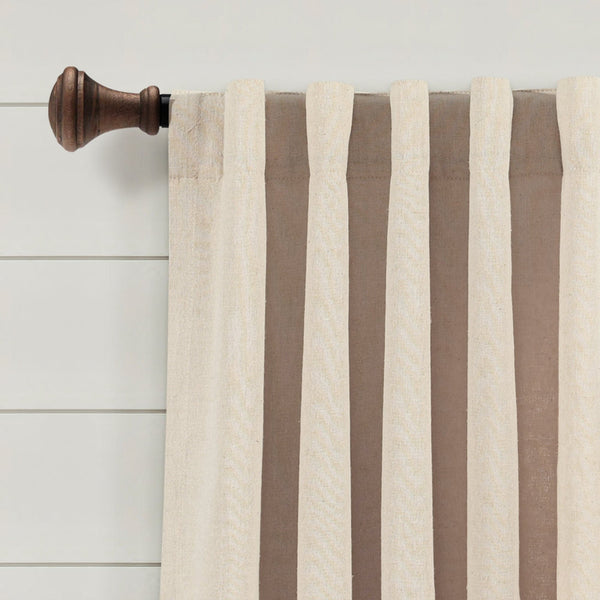 Lush Décor Ivy Tassel Faux Linen Window Curtain Panel Set