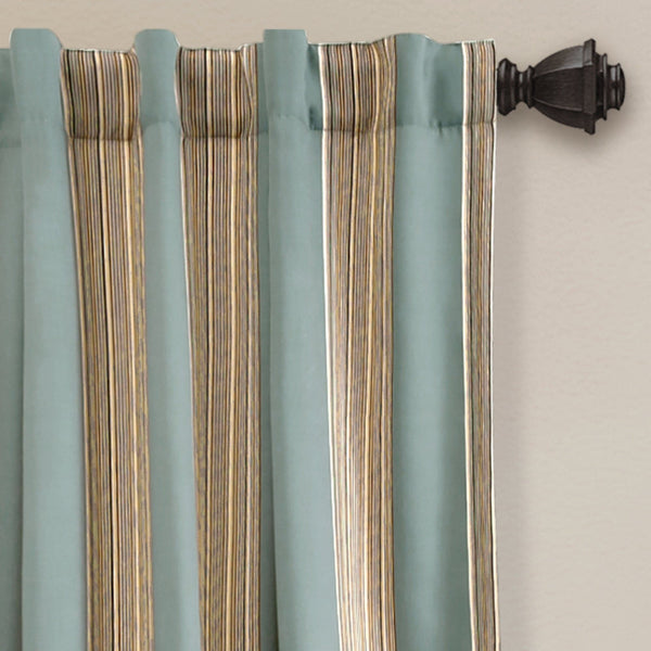 Lush Décor Julia Stripe Light Filtering Window Curtains Set