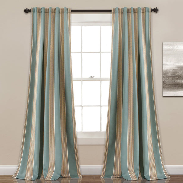 Lush Décor Julia Stripe Light Filtering Window Curtains Set