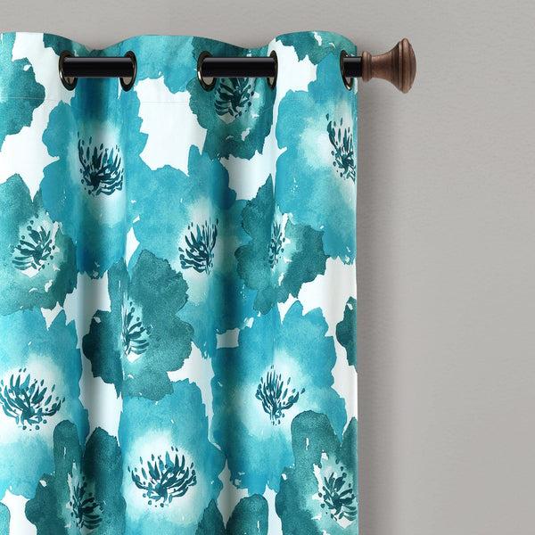 Lush Décor Julie Floral Insulated Grommet Blackout Window Curtain Panel Set