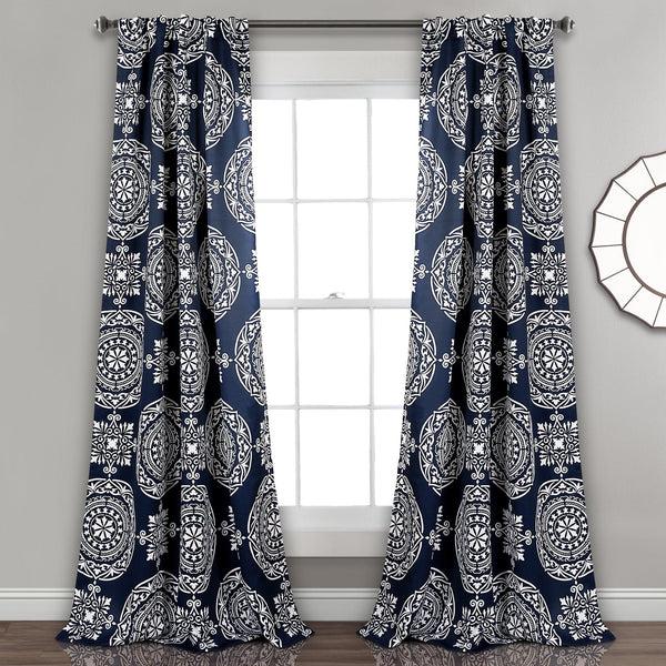 lush décor Karmen Medallion Room Darkening Window Curtain Panel Set