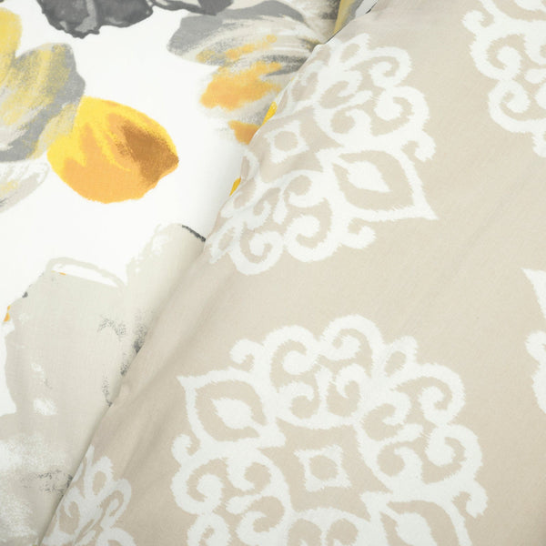 Lush Décor Leah Reversible Cotton Duvet Cover 3 Piece Set