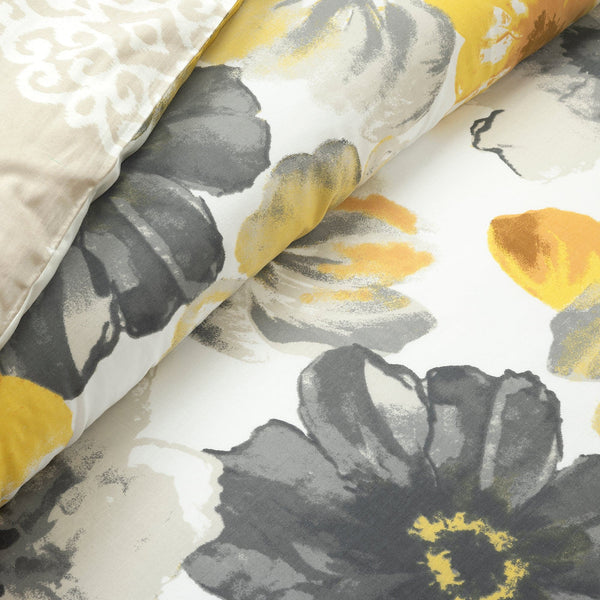 Lush Décor Leah Reversible Cotton Duvet Cover 3 Piece Set