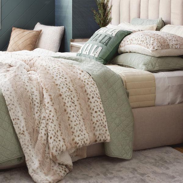 Lush Décor Leopard Textured Faux Fur Comforter 3 Piece Set