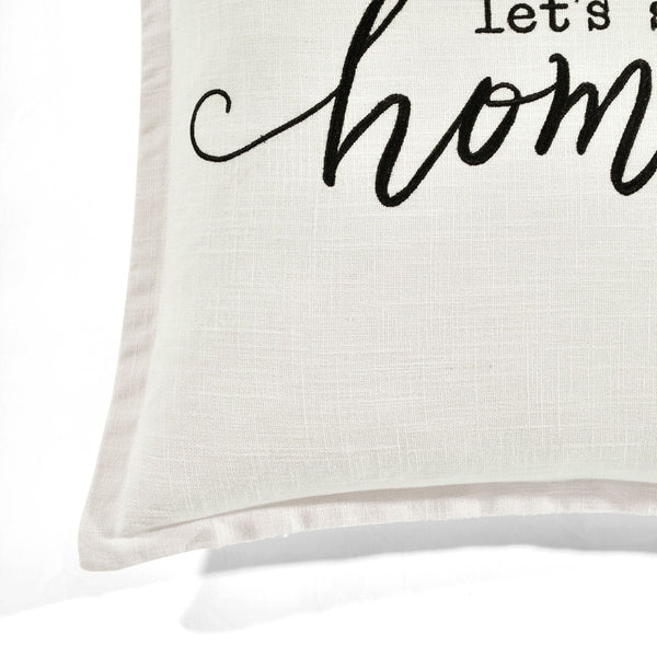 Lush Décor Let's Stay Home Script Decorative Pillow Cover