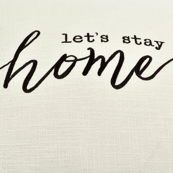 Lush Décor Let's Stay Home Script Decorative Pillow Cover