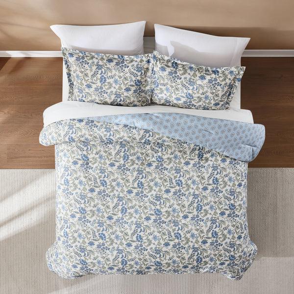 Lush Décor Lillian Block Print Reversible Comforter Set 3Pc