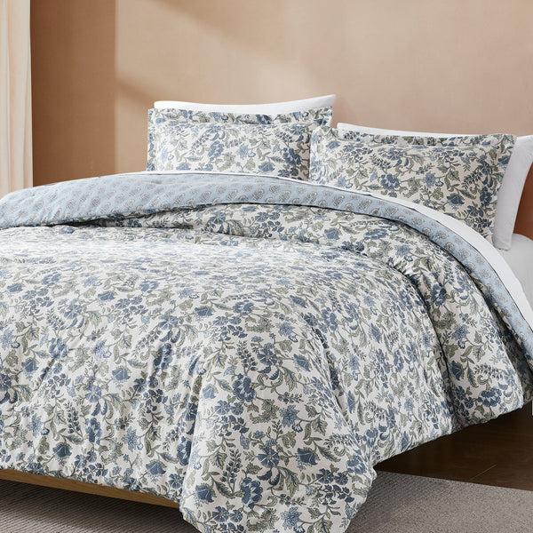 Lush Décor Lillian Block Print Reversible Comforter Set 3Pc