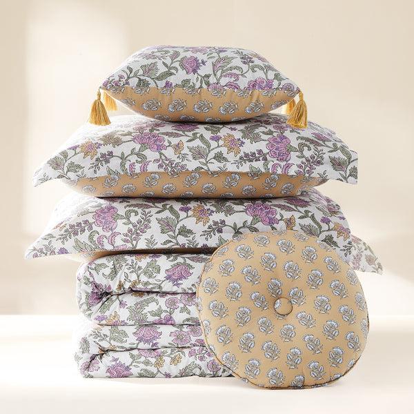 Lush Décor Lillian Block Print Reversible Comforter Set 5Pc