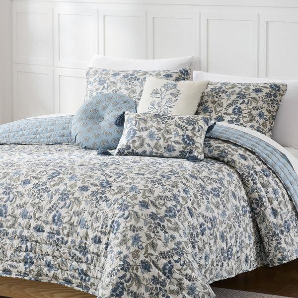 Lush Décor Lillian Block Print Reversible Quilt 6 Set