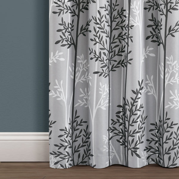 Lush Décor Linear Tree Insulated Rod Pocket Blackout Curtain Panel Set