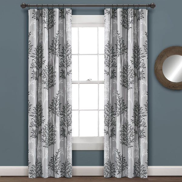 lush décor Linear Tree Insulated Rod Pocket Blackout Curtain Panel Set