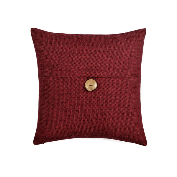 Lush Décor Linen Texture Woven Button Decorative Pillow Cover