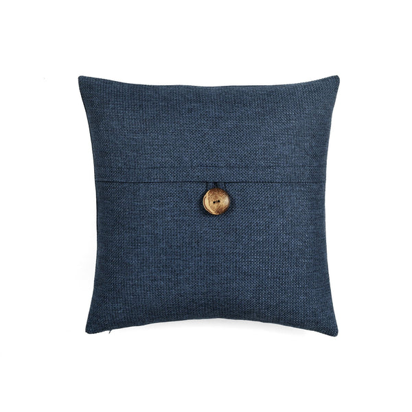 Lush Décor Linen Texture Woven Button Decorative Pillow Cover