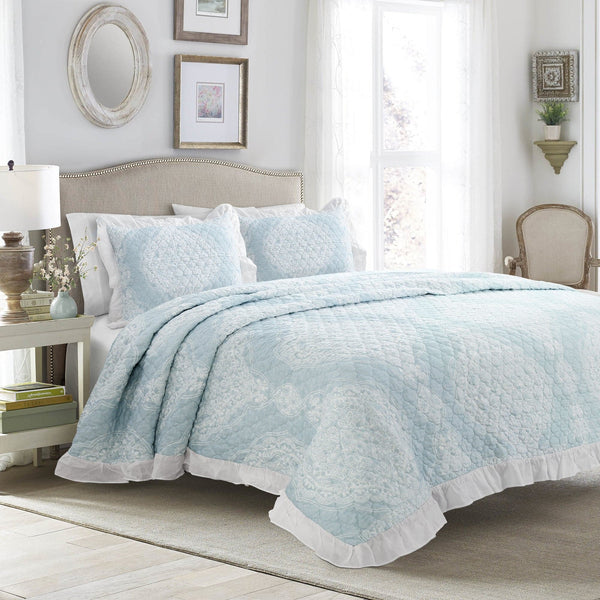 Lush Décor Lucianna Ruffle Edge Cotton Bedspread Set