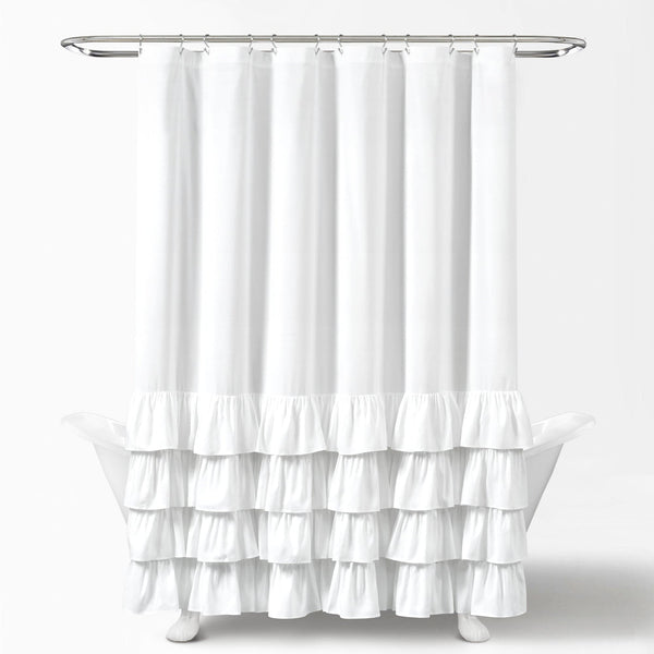 Lush Décor Allison Ruffle Shower Curtain