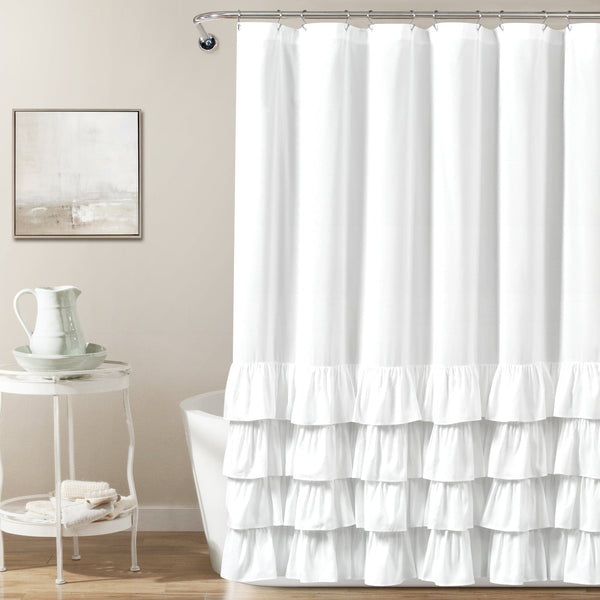 lush décor Allison Ruffle Shower Curtain