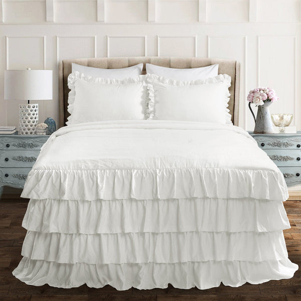 lush décor Allison Ruffle Skirt Bedspread Set