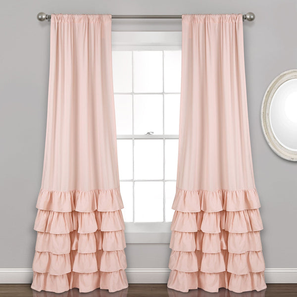 Lush Décor Allison Ruffle Window Curtain Panel Set