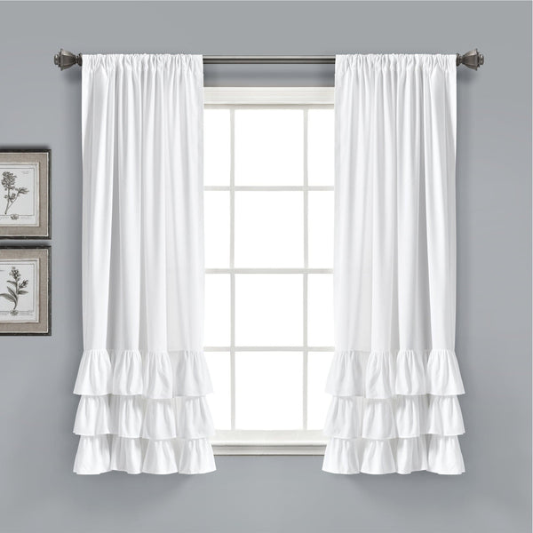 Lush Décor Allison Ruffle Window Curtain Panel Set