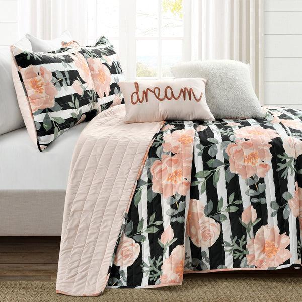 Lush Décor Amara Watercolor Rose Quilt Set