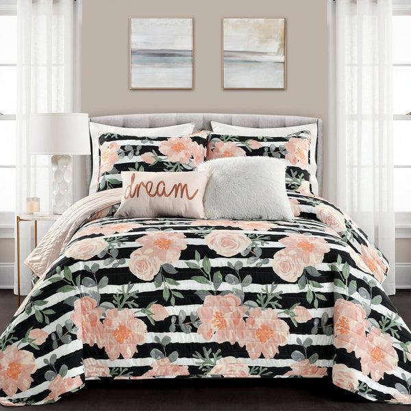 lush décor Amara Watercolor Rose Quilt Set
