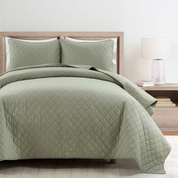 lush décor Ava Diamond Oversized Cotton Quilt Set