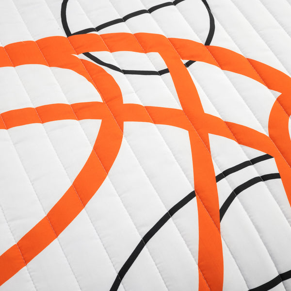 Lush Décor Basketball Game Reversible Quilt Set