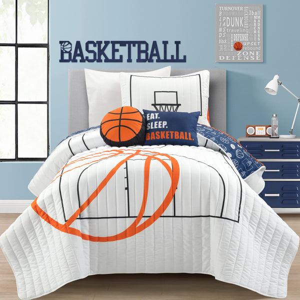 lush décor Basketball Game Reversible Quilt Set