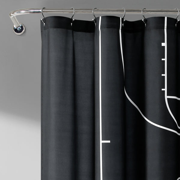 Lush Décor Basketball Game Shower Curtain