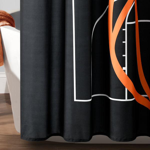 Lush Décor Basketball Game Shower Curtain