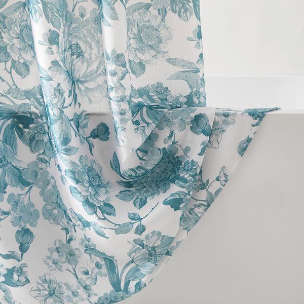 Lush Décor Bird And Hydrangea Toile Shower Curtain