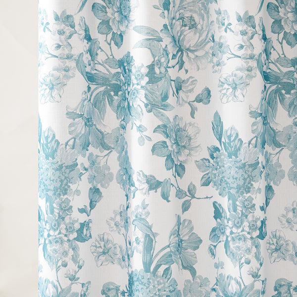 Lush Décor Bird And Hydrangea Toile Shower Curtain
