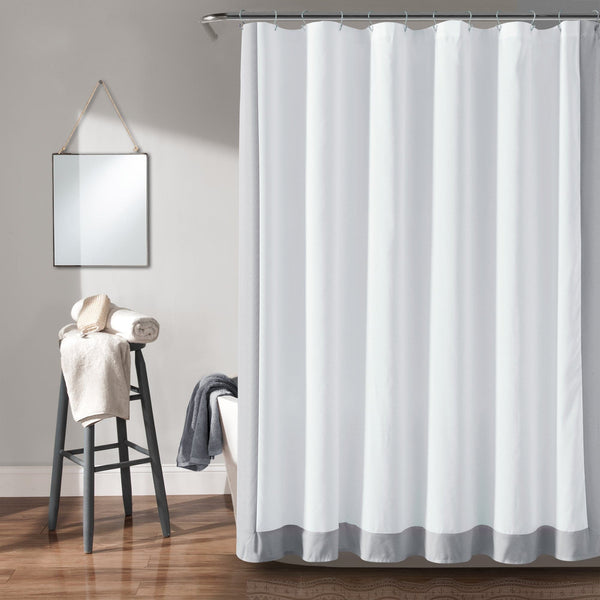 lush décor Block Border Shower Curtain